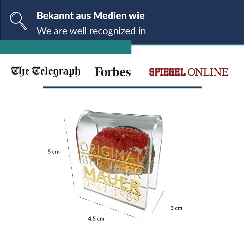 Fridge magnet ORIGINAL Berlin Wall stone with certificate of authenticity