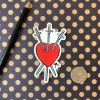 Three of Swords Tarot Sticker Handmade Die Cut Laminated Glossy