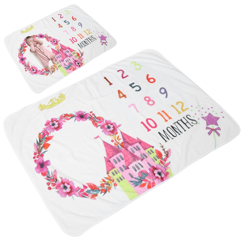 Infant Monthly Milestone Blankets Unisex Soft Month Blanket Photo Background