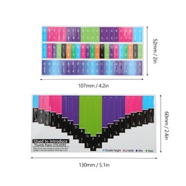Kalimba Sticker, 17-Tone / 21-Tone Thumb Piano Key Sticker, Kalimba Scale Sticker, Music Note Decoration for Beginners, Colourful (21-Tone Thumb Piano Universal)