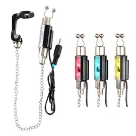 Discoball 3Pack Fishing Bite Alarm Chain LED Illuminated Hangers Bite Alarm Bite Indicators