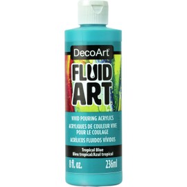 Deco Art DecoArt FluidArt Ready-To-Pour Acrylic Paint 8oz-Tropical Blue
