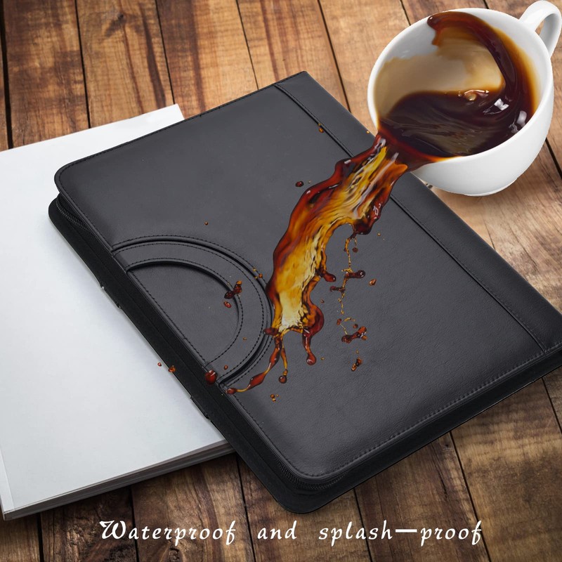 UBAFNOM Padfolio Portfolio Binder – Vegan Leather Business Portfolio Organizer