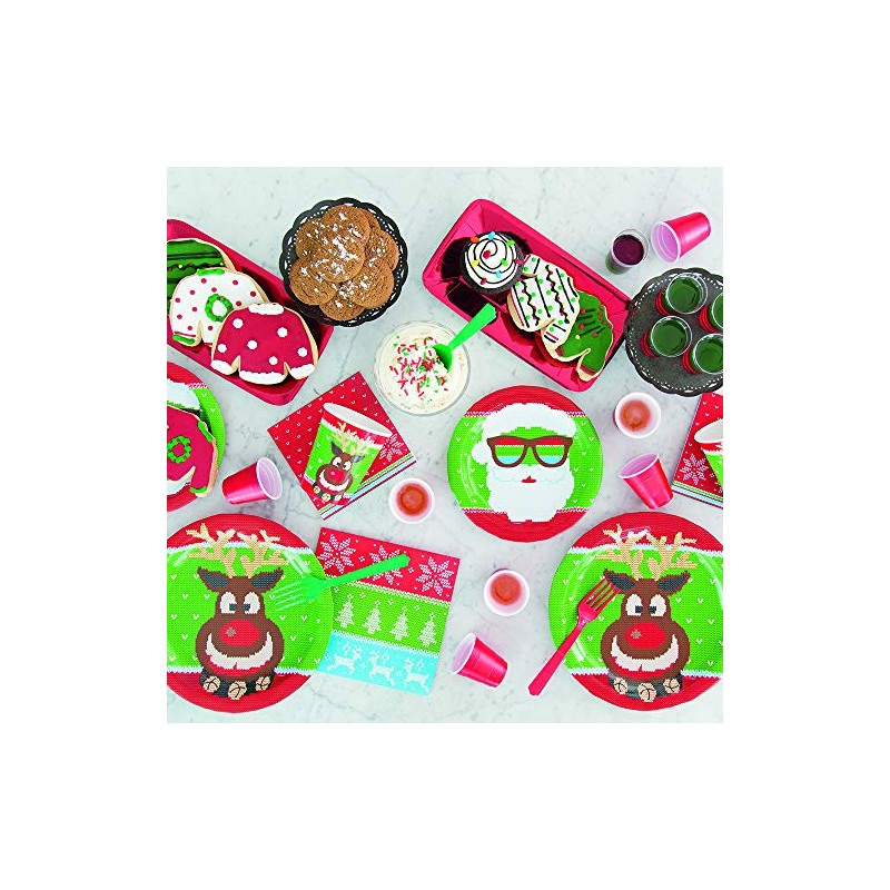 Unique Ugly Sweater Christmas Party Napkins, 16ct, 6.5" X 6.5"