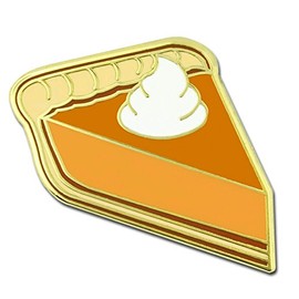 PinMart's Pumpkin Pie Slice Autumn Dessert Food Enamel Lapel Pin - 1 piece
