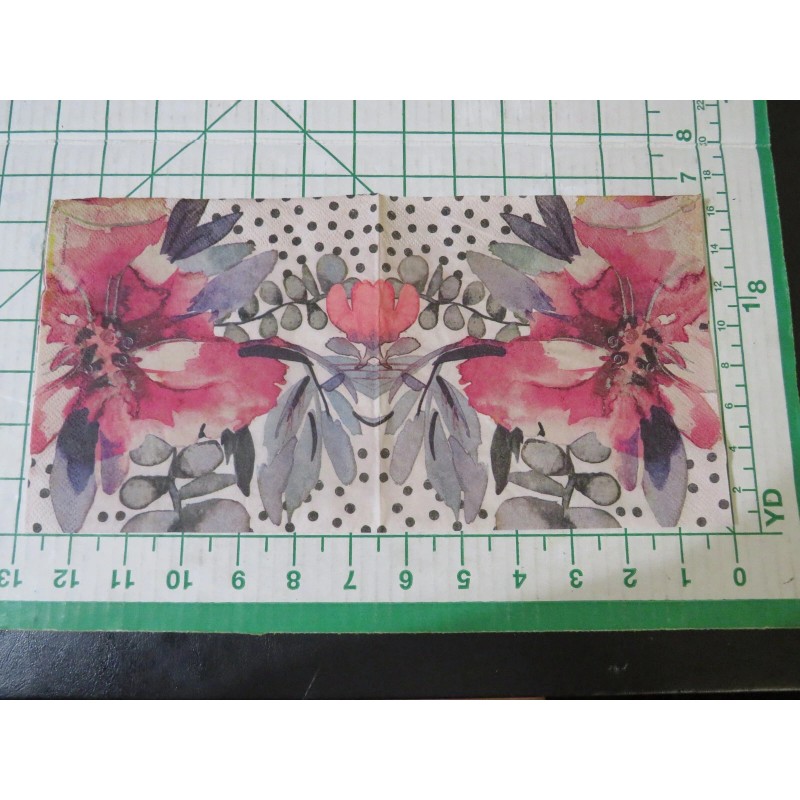 Creative Coverings THREE DECORATIVE LUNCHEON NAPKINS for DECOUPAGE "Elise Floral"