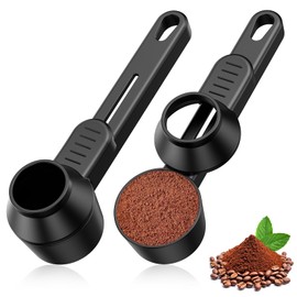 CAPMESSO Coffee Scoop & Funnel for Reusable K Cup Refillable Coffee Pods: 2 Tablespoon Coffee Measuring Scoop - Easy Slide Scoop for Ground Coffee, Protein Powder, Tea Without Spilling (2 Pack)