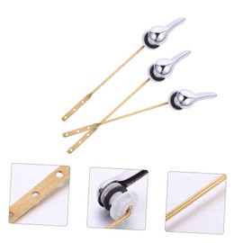 Operitacx 3 Stück Kupferstangenschlüssel spülen Toilettengriff Reparatur Teile handhaben Tank runden Hebelgriff für die Toilettenspülung WC-Spülgriffe Toilettenspülhebel tauschen Abs Silber