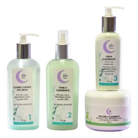 Kit Aku Skincare Facial Piel Mixta - 4 Piezas 1000 Ml                                                                                                 