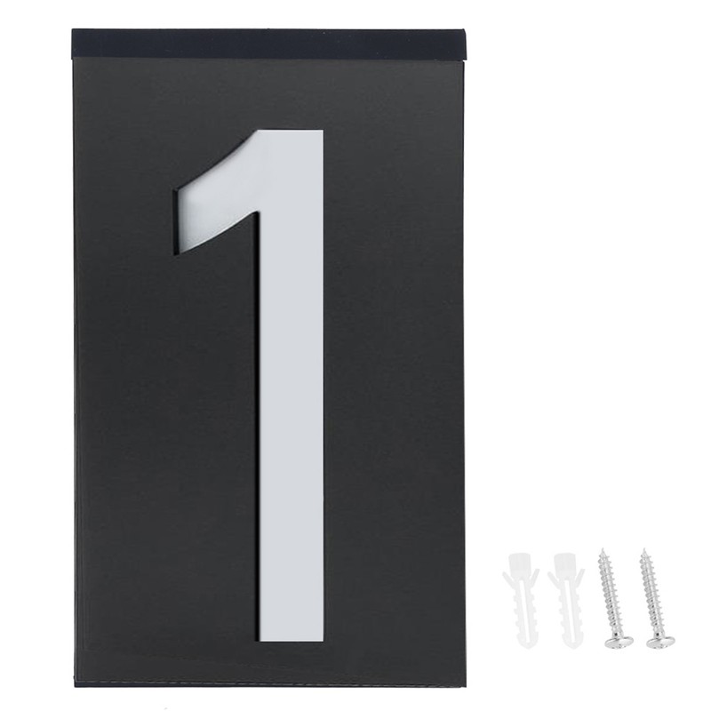 Outdoor Solar Power LED Number Sign Light House Hotel Store