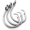 11/0-16/0 Big Game White Forged Offset Circle Hooks Shark &