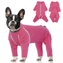 MORVIGIVE Spay Recovery Female Dog - Rose, Medium - Surgery Suit for Dogs Female After Spaying, Substitute E-Collar & Cone, Dog Surgery Suit for Shedding, Prevent Licking Surgical French Bulldog
