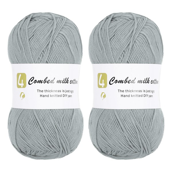 Rebower Cotton Yarn, 60% Cotton, 40% Acrylic Soft Knitting Yarn