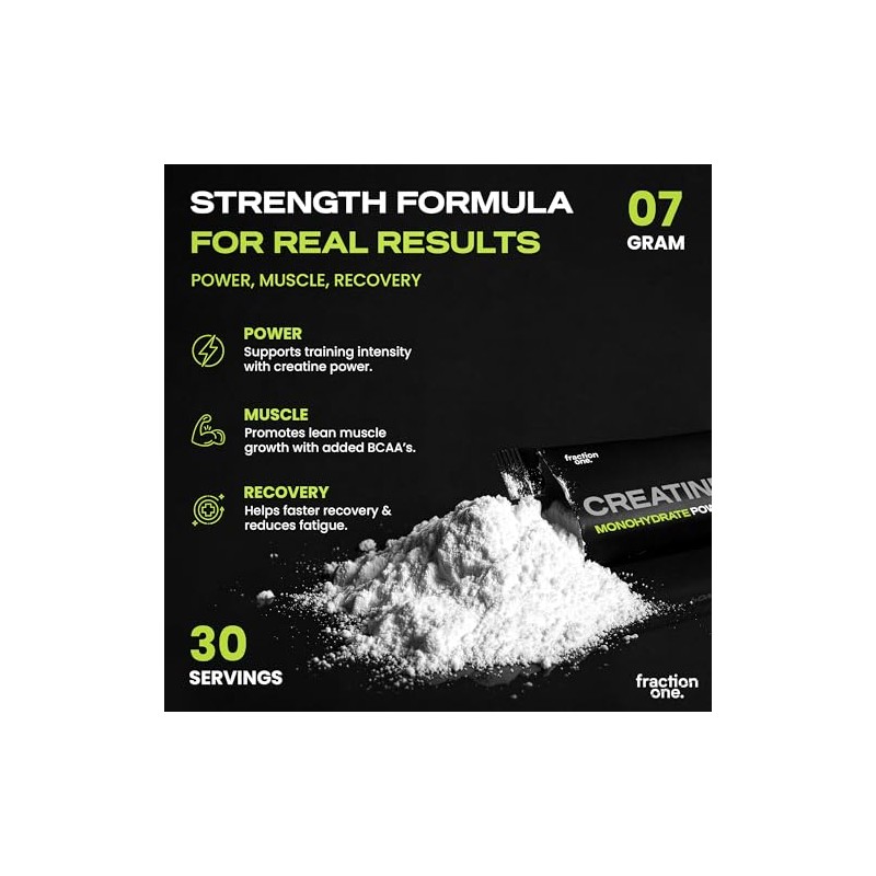 Fraction One Creatine Monohydrate Sachets - Lab Verified, UK 3rd
