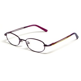 Calabria Viv Kids 116 Oval Blue Light Blocking Reading Glasses +1.00 Violet Purple Girls