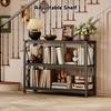 Homeiju Entry Table 40" Width, 3-Tier Entryway Table with Storage,