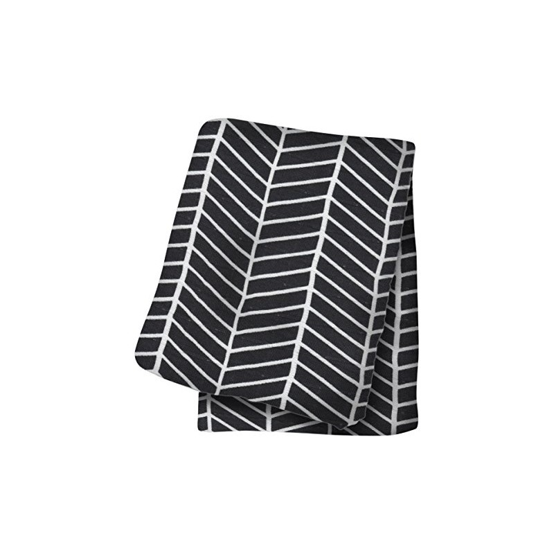 Lulujo Bamboo Muslin Swaddling Blanket, Herringbone