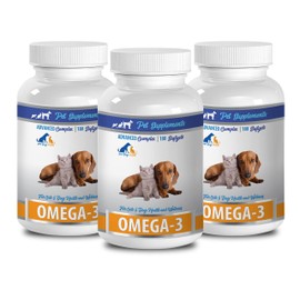 PET SUPPLEMENTS Dog Heart Supplement - Omega 3 - for Dogs and Cats - Health and Wellness - Fatty acids for Dogs - 3 Bottle (540 Softgels)