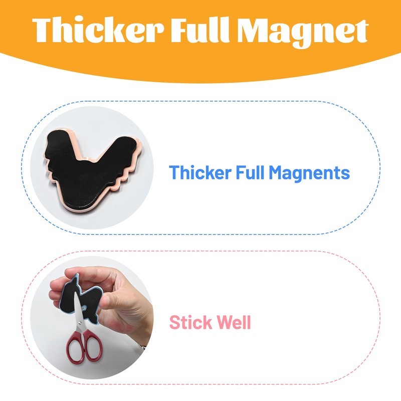 Soft Rubber Magnetic Letters with Thicker Full Back, Big Size