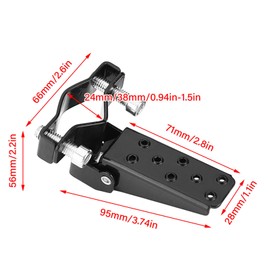 Suuonee Foot Pegs, 1 Piar Black Stylish Metal Motorcycle Motorbike Frame Foot Pegs Foot Rests Pedals Universal