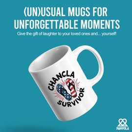 Panvola Chancla Survivor Puerto Rican Funny Puerto Rican Gifts For Men Women Puerto Rico Flag Puerto Rico Gifts Spanish Novelty Drinkware Ceramic Mug 11 oz White