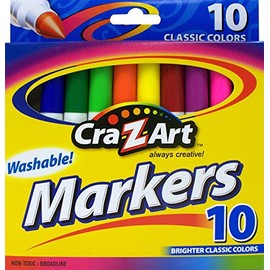 Cra-Z-Art 10002 Classic Colors Washable Markers 10 Count