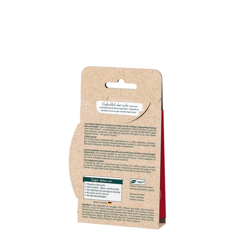 Kneipp Coloured Lip Care Natural Red, Natural Care & Colour