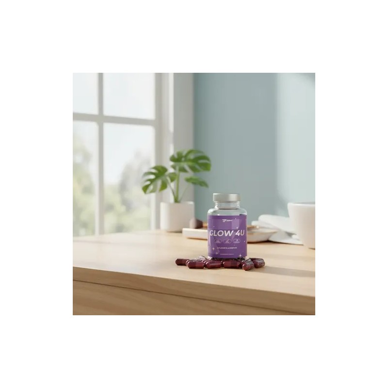 Suplemento Jousfit Glow 4u Colágeno Biotina Queratina 60 Cap