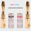 NEXMEX Banana Plugs Set of 4 Connectors 24K Gold-Plated for