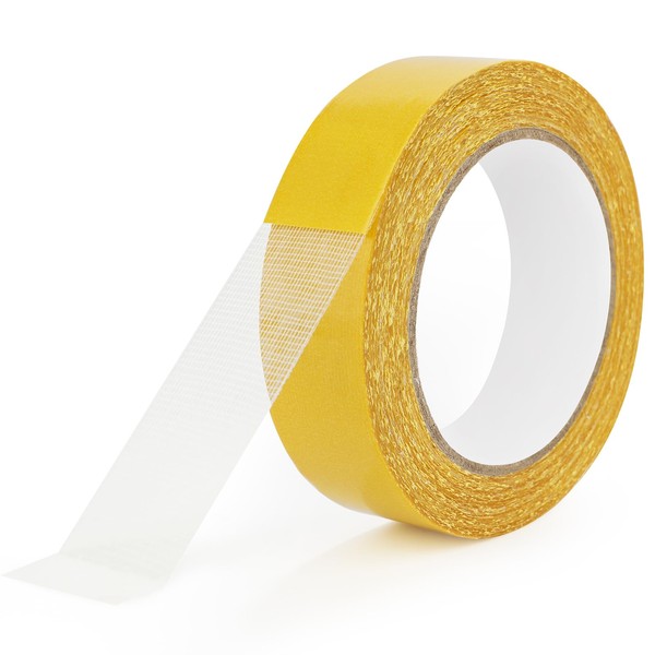 Double Sided Fabric Tape Heavy Duty, 1In x 66FT Strong