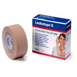 LEUKOTAPE K 1 Inch X 5.4 Yard, Tan (Pack of 5)