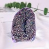 JIC Gem Rainbow Aura Titanium Coated Amethyst (3 lb to
