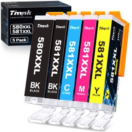 Timink PGI-580 CLI-581 XXL Printer Cartridges Compatible with Canon Cartridges 580 581 XXL for Canon Pixma TR8550 TS705 TS6250 TS6350 TS6150 TS8250 TS8150 TS9550 TS6351 TR8500 TR7 550 (Multipack)