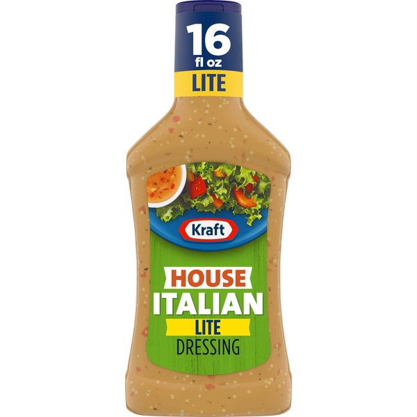Kraft House Italian Lite Salad Dressing (6 ct Pack, 16 fl oz Bottles)