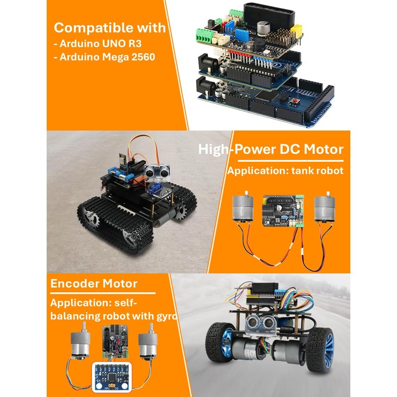 NULLLAB Motor Driver Hat for Arduino, Max 3A High Current,