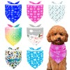 Pai Sence 7 Pcs Winter Dog Bandanas for Small Dogs