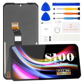 for Doogee S100/S100 Pro Screen Replacement for Doogee S100 LCD Display for Doogee S100 Pro Touch Screen Touch Screen Digitizer Assembly with Repair Parts Kits(Black)