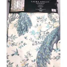 Laura Ashley ~Laura Ashley 2-Panel Set Belvedere Peacock Window Curtains Blue Turquoise 38x84