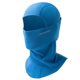 ROCKBROS Neck Warmer, For Winter, Balaclava, Fleece Lined, Cold Protection, Thermal, Stiffly, Stretch, Balaclava, Skiing, Cycling, Biking, Men's (Blue)