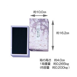 Nihon Kodo Chiyo Uno Incense Sticks 37108, Cherry Blossom with Light Ink (0.2 kg), Incense, Less Kemuri, 25 Minutes