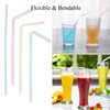 FOREVERIE 500 Counts Individually Wrapped Disposable Straws Plastic for Drinking,