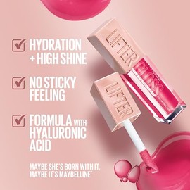 Maybelline New York Maybelline Lifter Gloss Lip Gloss Makeup With Hyaluronic Acid, Hydrating, High Shine, Hydrated Lips, Fuller-Looking Lips, 003 MOON, 0.18 Fl Oz