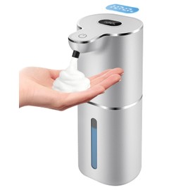 Automatic Foaming Soap Dispenser with Digital Display, 6-Level Foam Adjustable, Rechargeable, 12.8oz/ 380ml Wall Mounted Touchless Hands Free Auto Dispenser for Kitchen, Bathroom, Hotel, Restaurant
