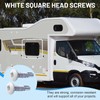 8 x 5/8" RV Square Head Screws White Self Tapping