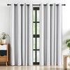 Lotusolution Full Blackout Black Stripe Window Curtains 84 Inches Long