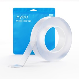 Aylaa Double Sided Tape Heavy Duty, 1.18"x120" Nano Double Sided Adhesive Tape for Walls, Removable Double Stick Tape, Picture Hanging Strips (10 Feet)
