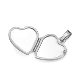 Haus der Herzen Locket 925 Silver Heart to Open for Picture Insert/2 Photos Amulet, Sterling Silver, No Gemstone