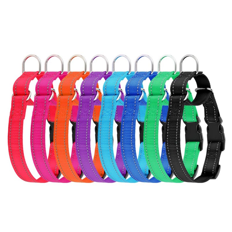 PLUTUS PET Reflective Martingale Collar with Quick Snap Buckle,No Pull