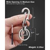 PJYTAC Titanium Carabiner Heavy Duty Keychain Quick Release Key Clip