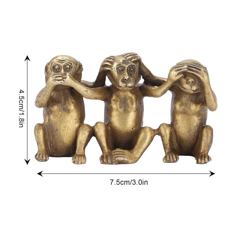 MUNEFE Wise Monkey Statues, Hearno Evil Seeno Evil Speakno Evil